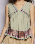Hindsight Flowy Top | Olive