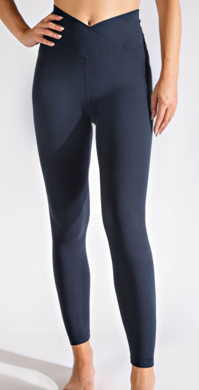 On The Go Crossover Leggings | Navy