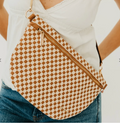 Westlyn Woven Bum Bag | Checkered Brown