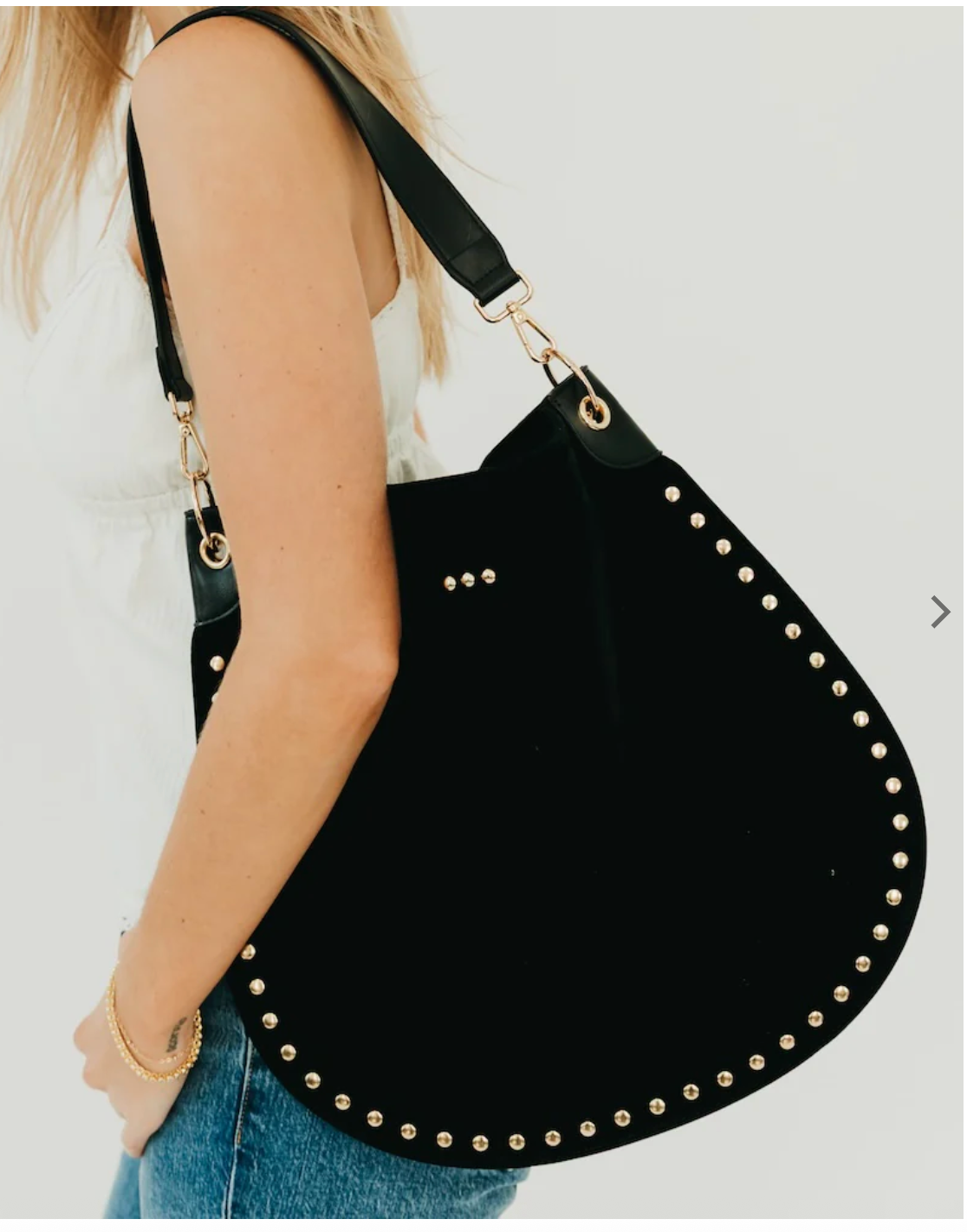 Rosalie Suede Hobo Bag | Black