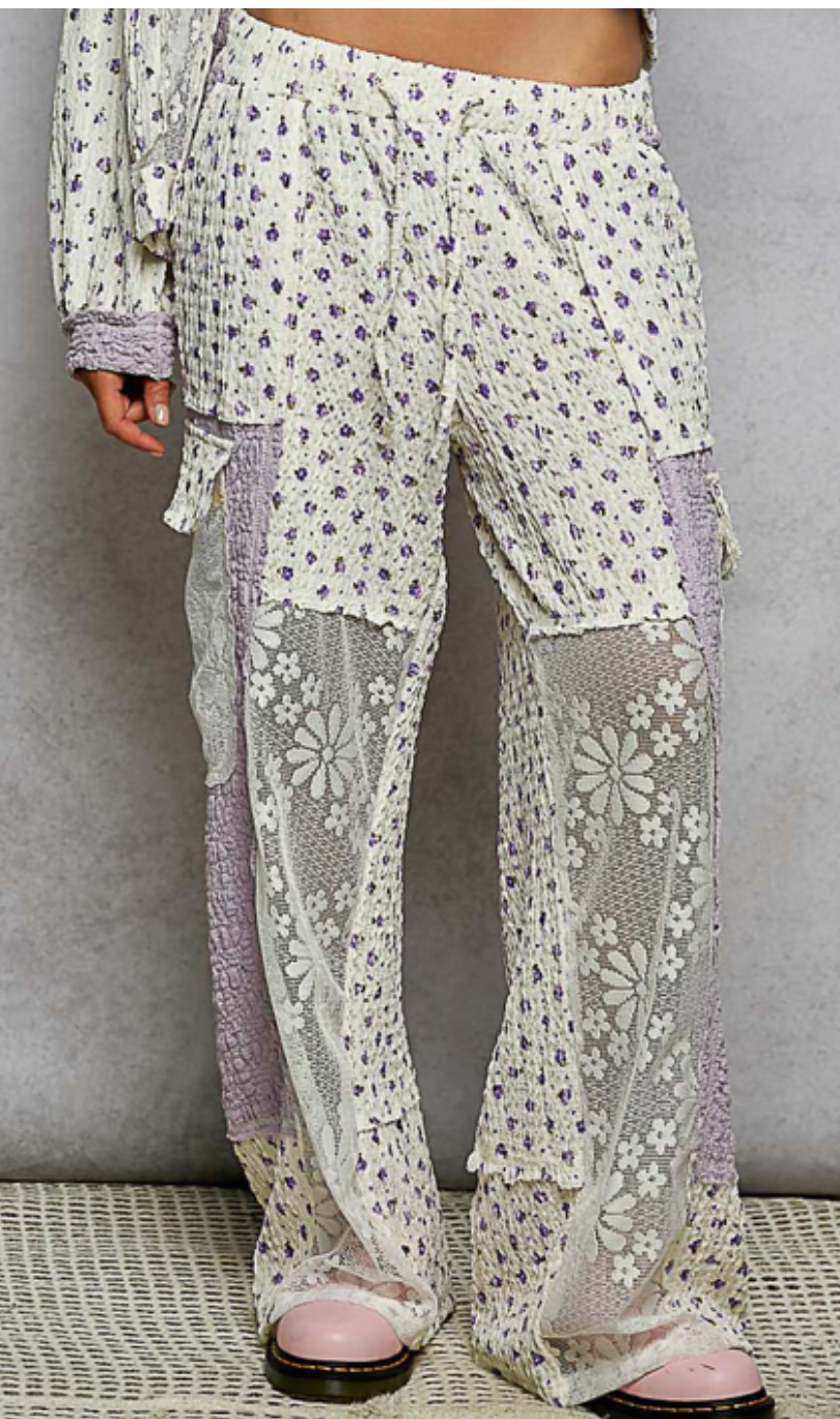 Kyla Floral Pants | Lavender