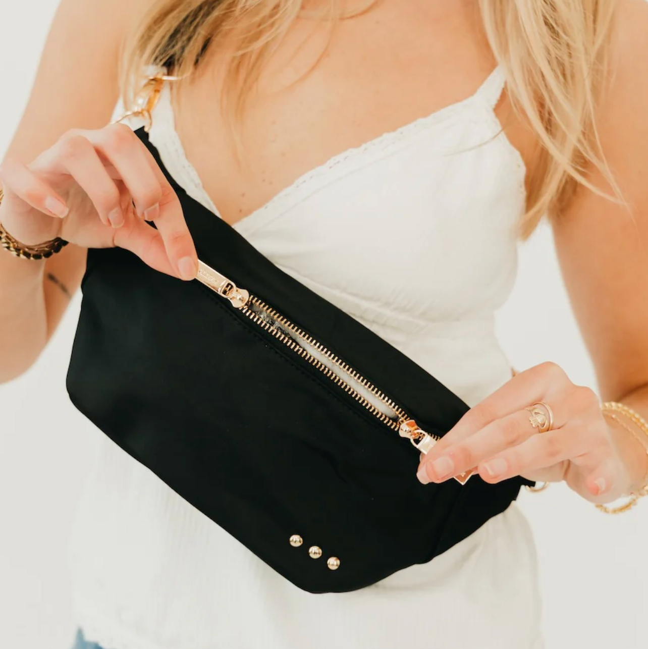 Susie Nylon Bum Bag | Black