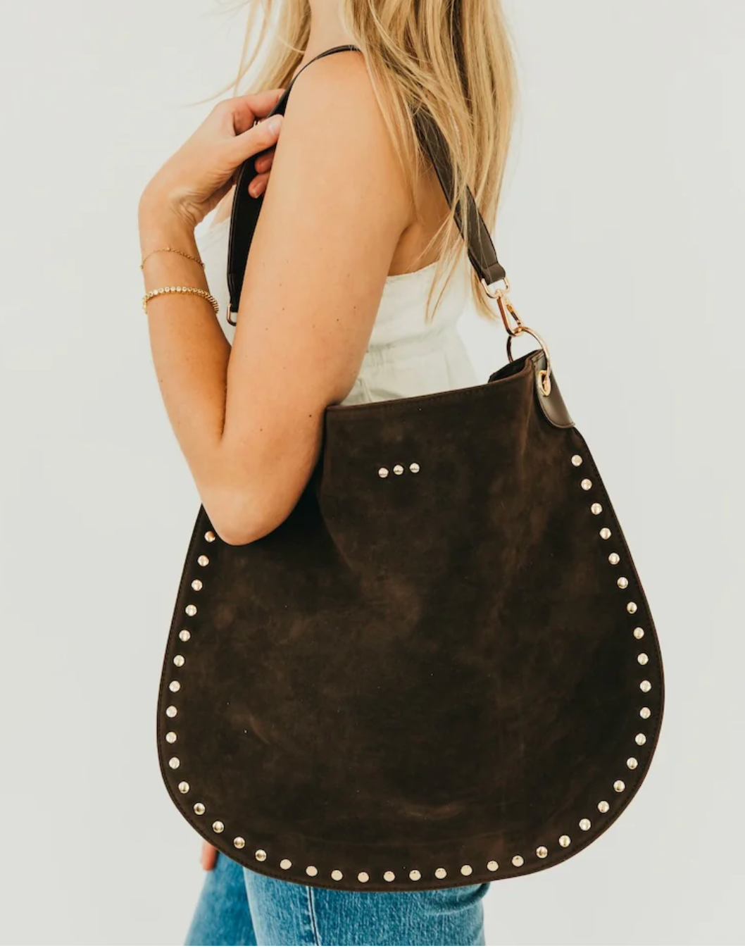 Rosalie Suede Hobo Bag | Chocolate