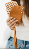 Wanderlust Dual Wristlet | Brown Checkered