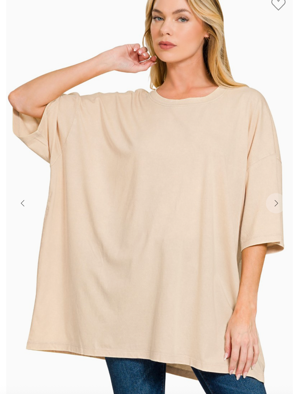 Boyfriend Oversized T-Shirt | Sand Beige