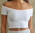 Essential Off Shoulder Top | White