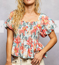 Sweet Peony Floral Top