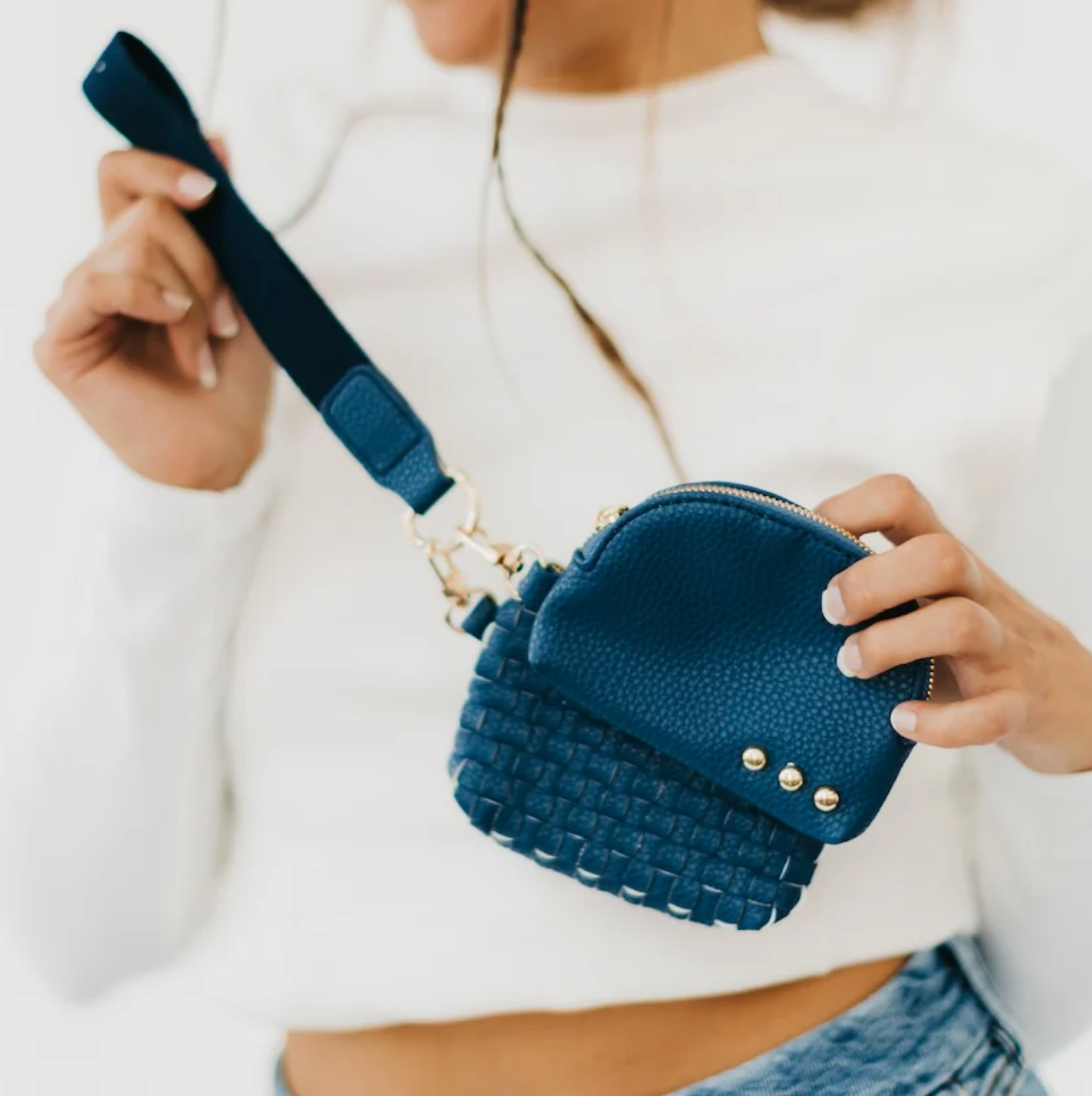 Wanderlust Dual Wristlet | Denim