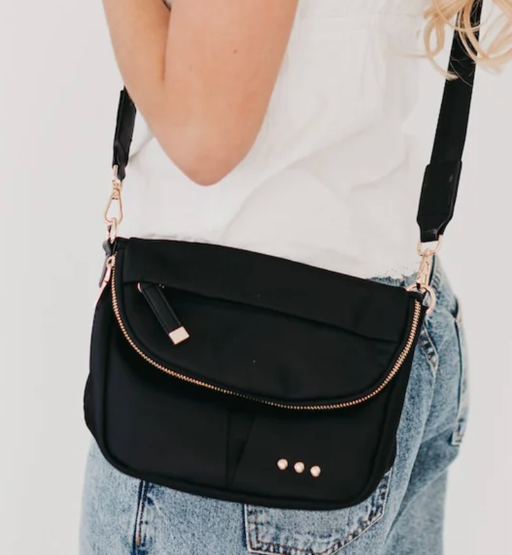 Tilly Nylon Crossbody | Black