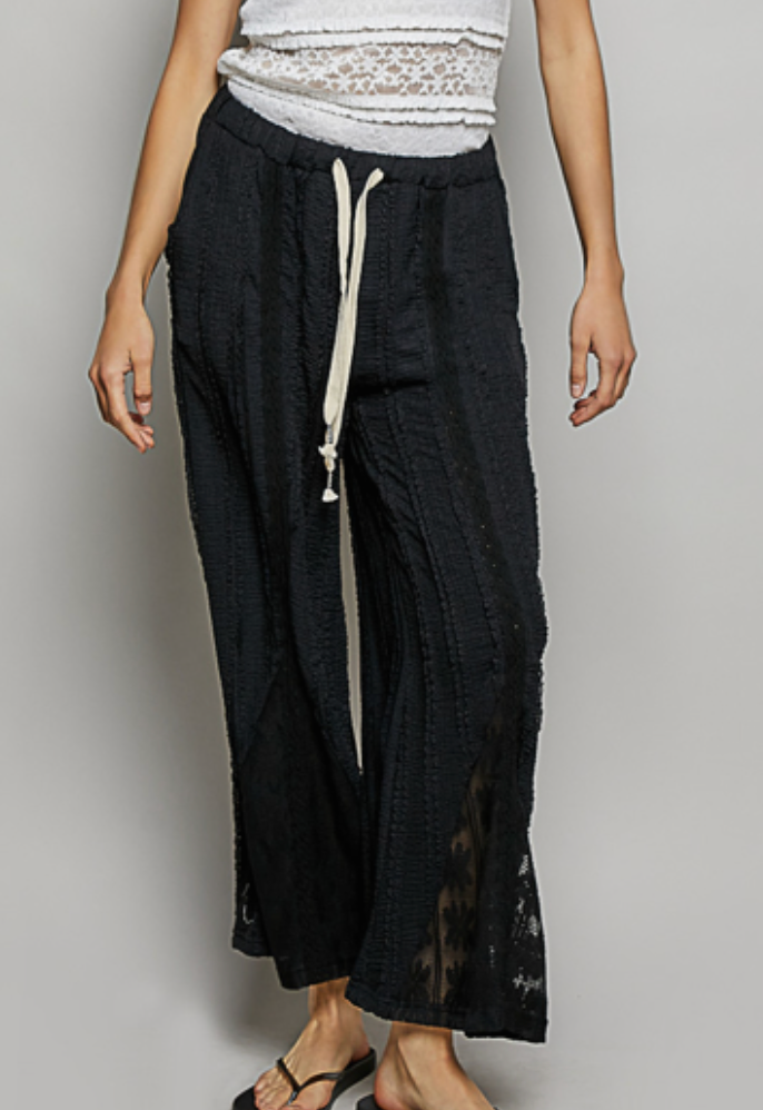 Saint Lucia Lace Pants | Black