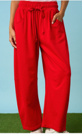 Noah Barrel Sweatpants | Red