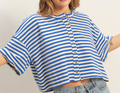 Easy Breezy Striped Top | Blue