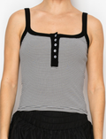 Anchor Striped Top | Black