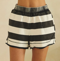 Bristol Striped Shorts | Black