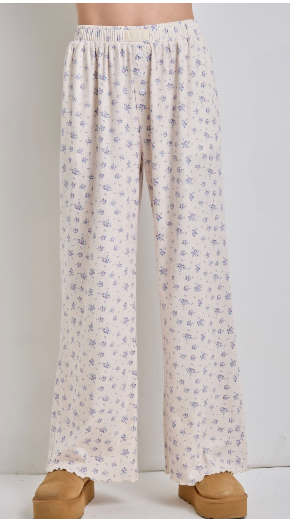 Ditsy Print Pants