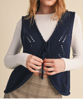 Willow Whisper Sweater Vest | Navy