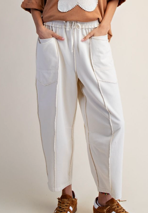 Twenty Five Barrel Pants | Ecru
