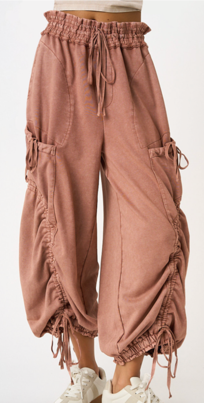 Heritage French Terry Pants | Red Bean