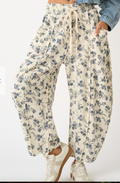 Silver Lining Floral Pants | Cream
