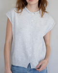 Piper Vest Cardigan | Light Grey