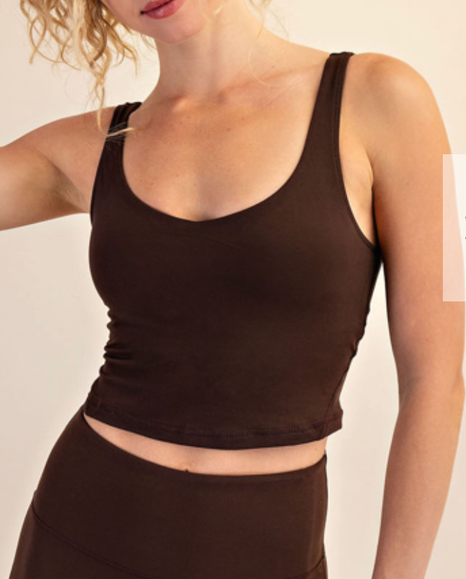 Weekend Flow Bra Top | Espresso