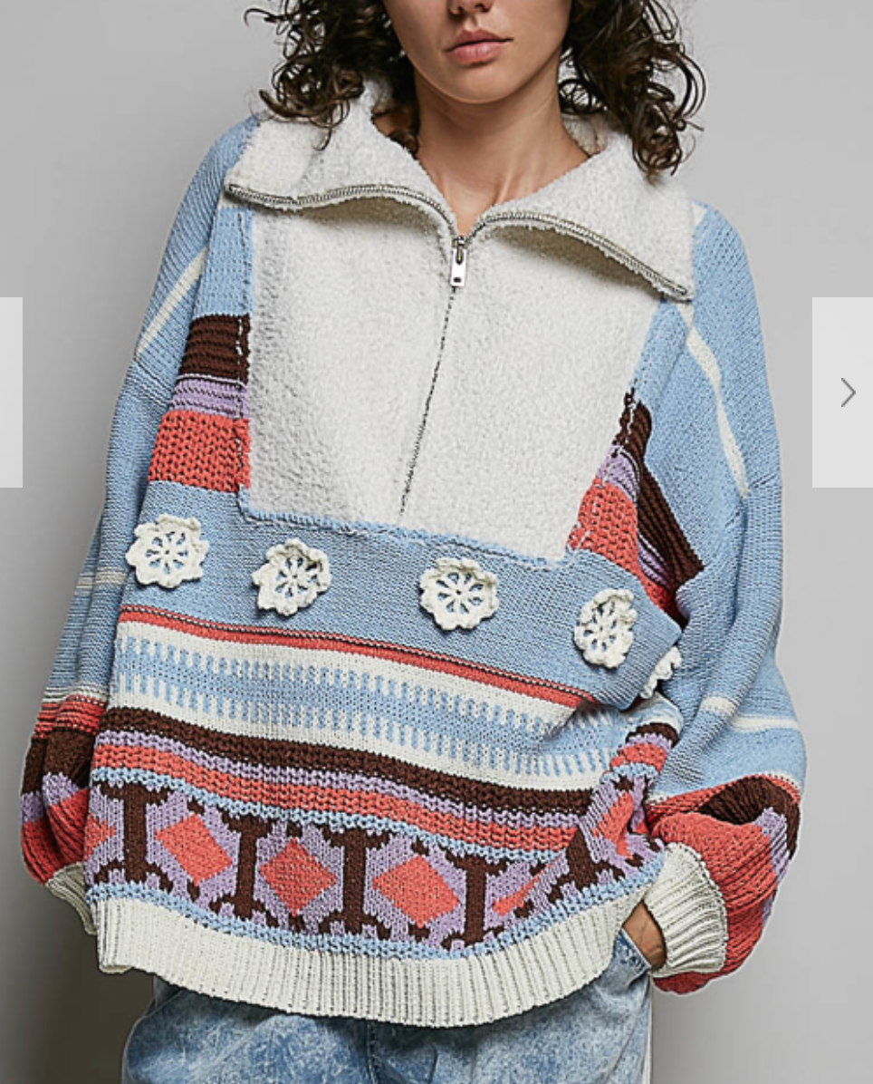 Snow Bunny Pullover | Sky