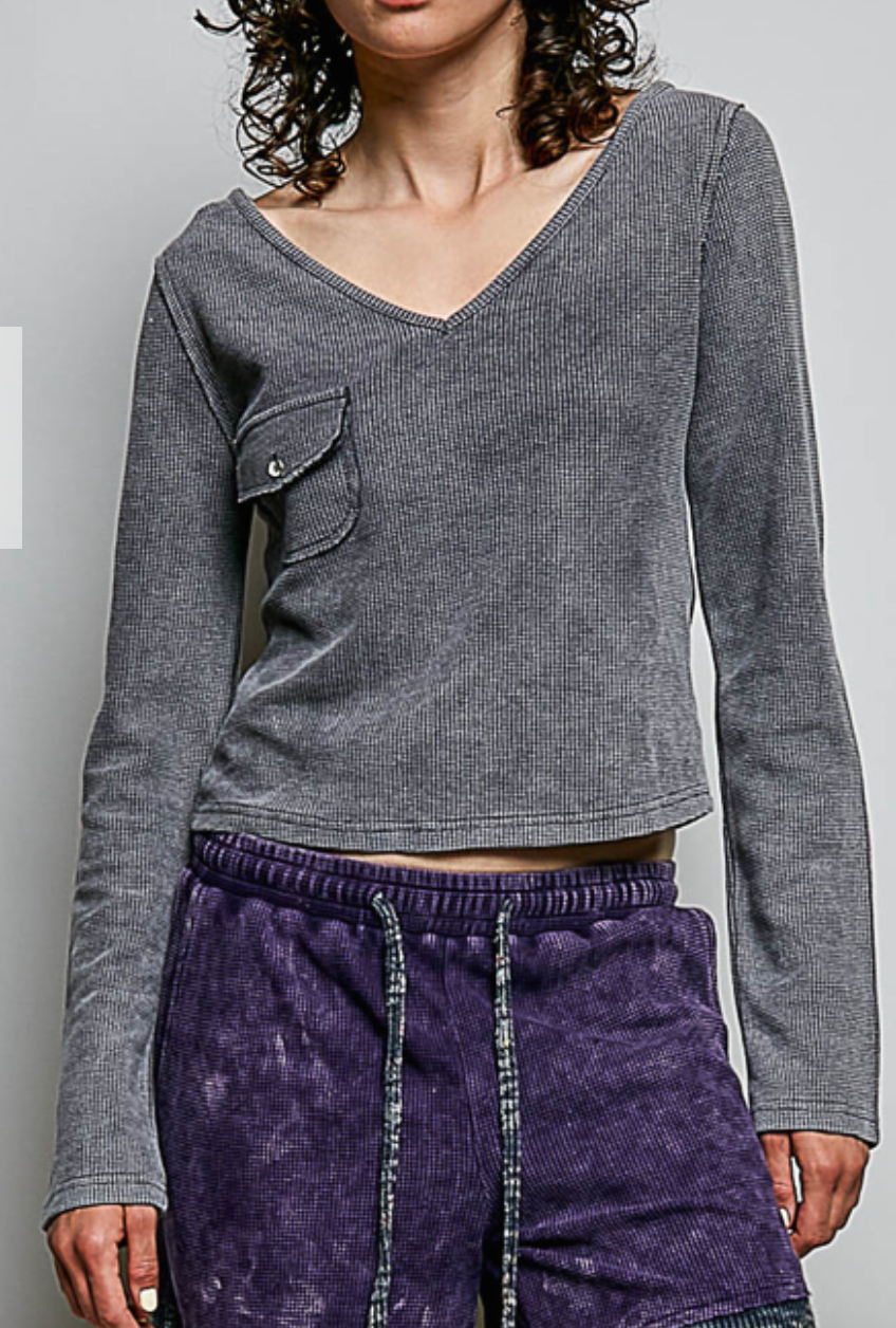Remi Thermal Top | Charcoal