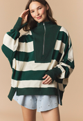 Fire Burns Striped Pullover