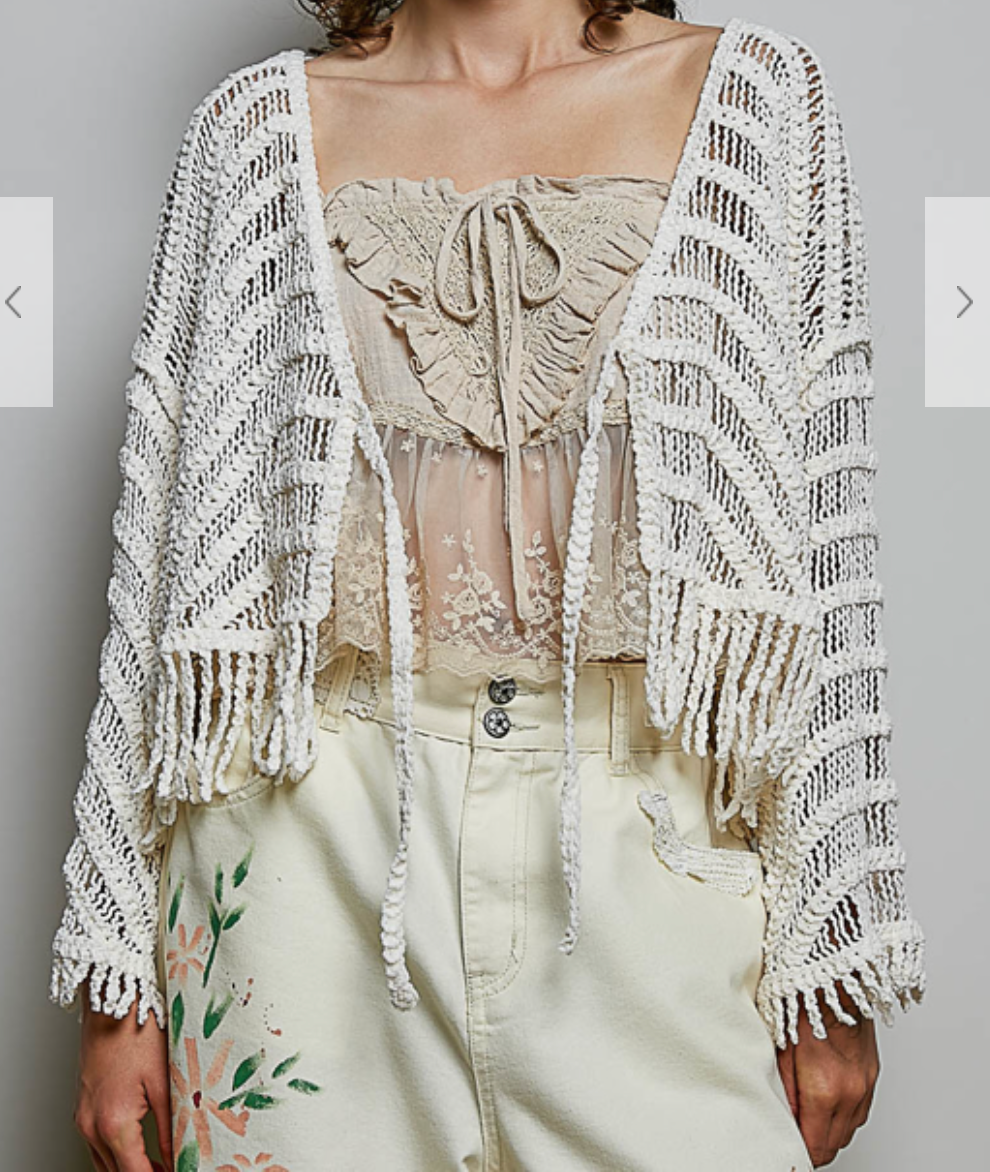 Gilmore Crochet Cardigan | Cream