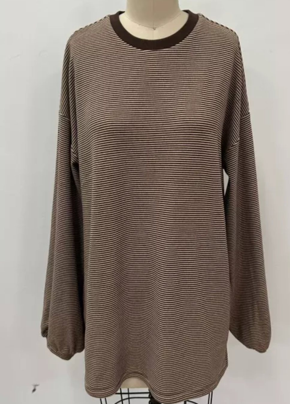Montana Striped Pullover | Brown