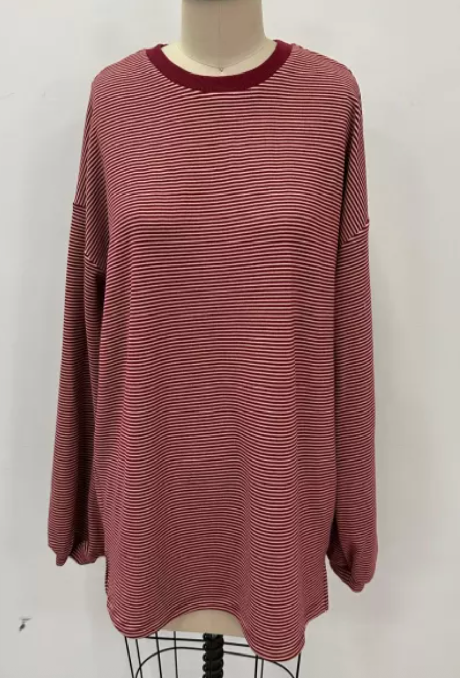 Montana Striped Pullover | Red