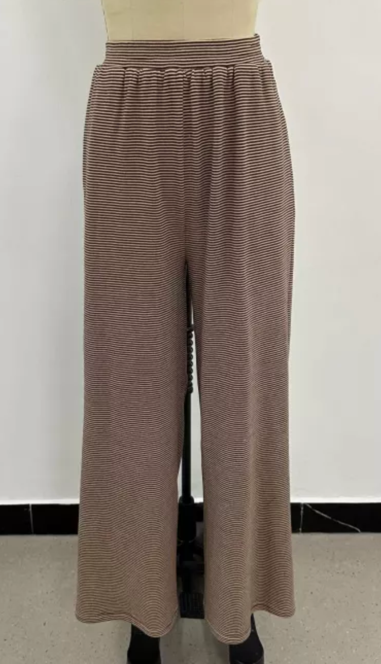 Montana Striped Pants | Brown