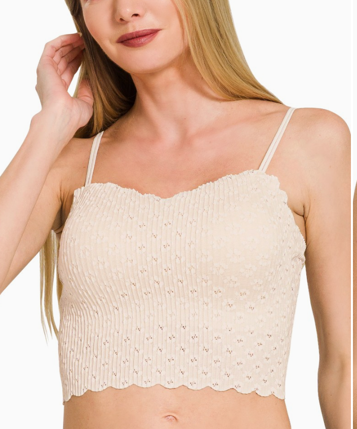 Seamless Lace Bralette | Beige