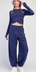 Maxwell Crossover Top | Navy