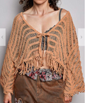 Gilmore Crochet Cardigan | Camel
