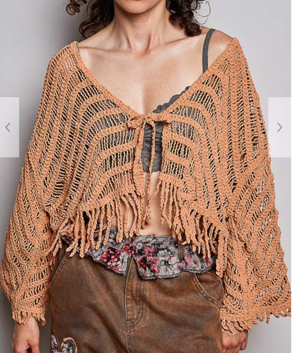 Gilmore Crochet Cardigan | Camel