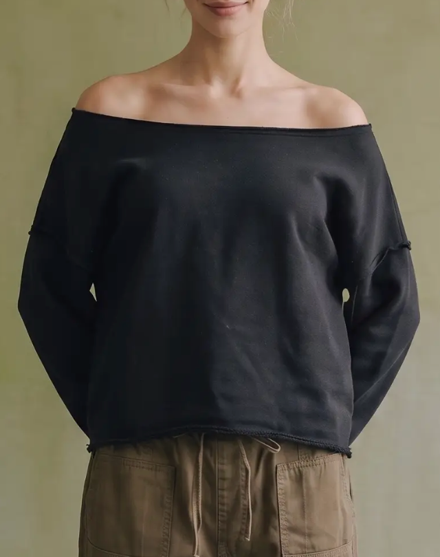 Delta Off Shoulder Sweatshirt
