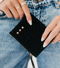 Kat Suede Wallet | Black