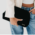 Miranda Suede Crossbody | Black