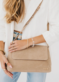 Miranda Suede Crossbody | Taupe