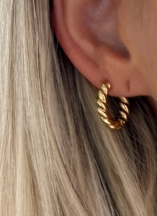 Ivory Hoops | Gold