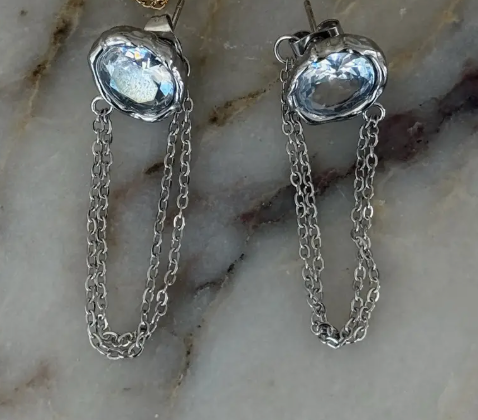 Reagan Earrings | Silver