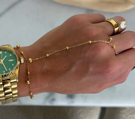 Kylan Hand Chain | Gold