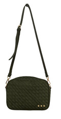 Suede Woven Willow Crossbody | Olive