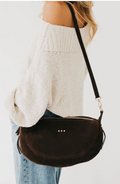 Suede Netty Crossbody Bag | Chocolate