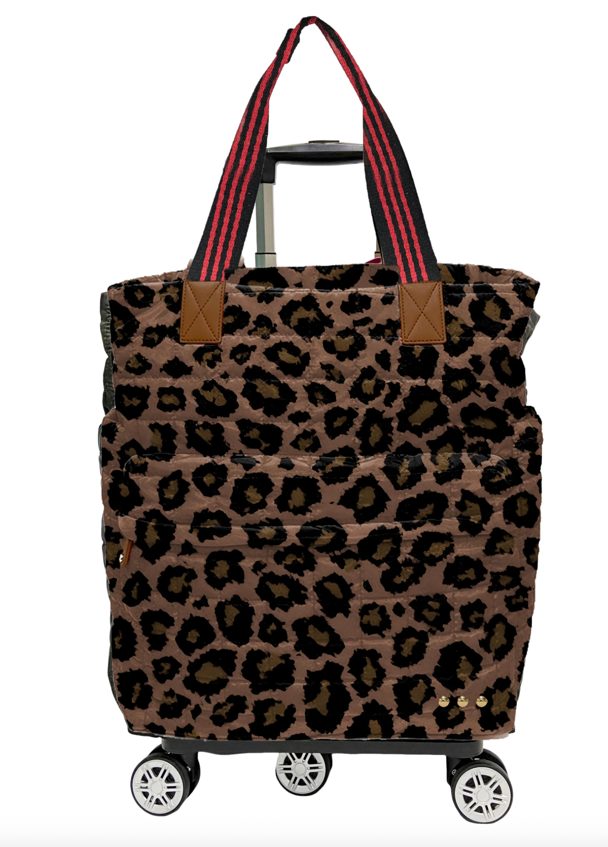 Tenley Quilted Tote Roller Bag | Leopard