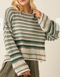 Brighton Striped Sweater | Pine