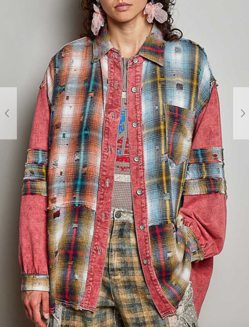 Marlow Button-Up Shirt | Scarlet Red Multi
