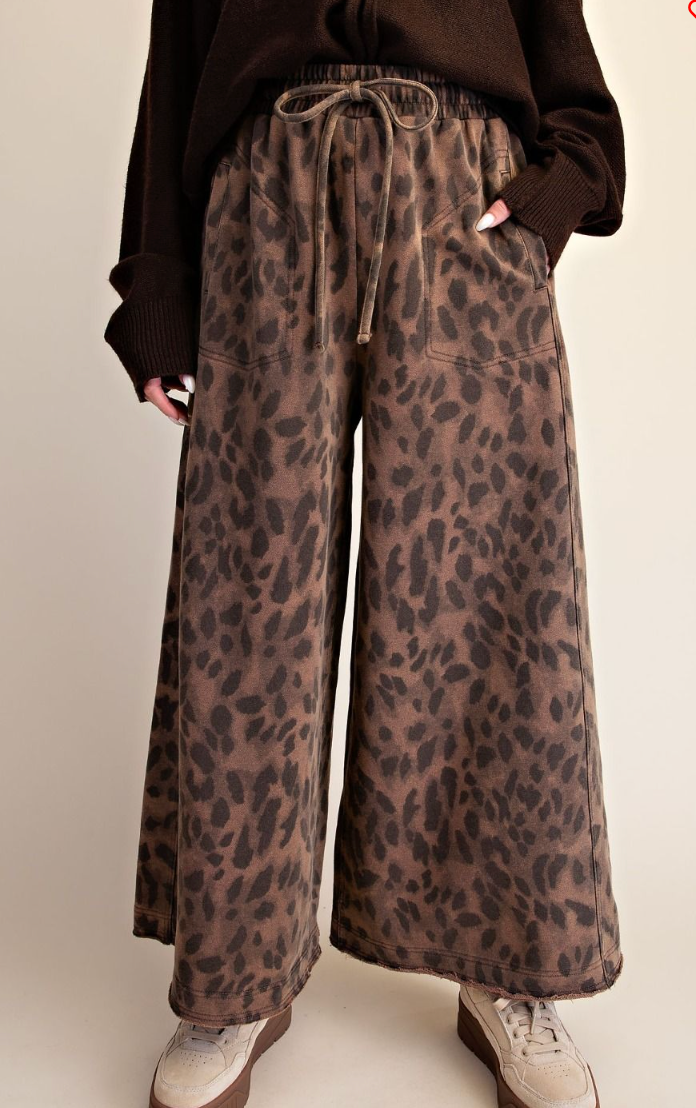 Wild Side Wide Leg Pants | Leopard