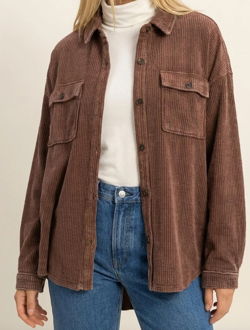 Cabo Thermal Shacket | Dark Brown